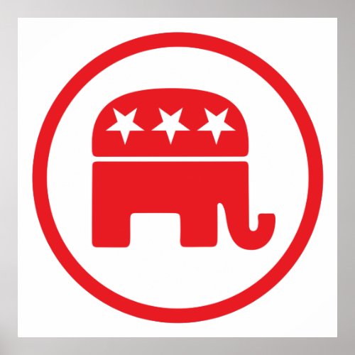 Republican Party Political Symbol Elephant Poster