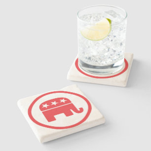 Republican Party Political Symbol (Elephant) Stone Coaster