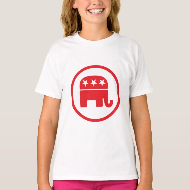 Republican Party Political Symbol (Elephant) T-Shirt (Front)
