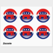 Republican Party Symbol Classic Round Sticker (Sheet)