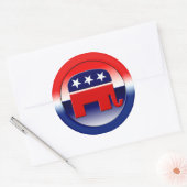 Republican Party Symbol Classic Round Sticker (Envelope)