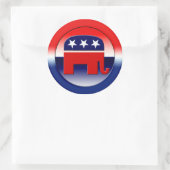 Republican Party Symbol Classic Round Sticker (Bag)