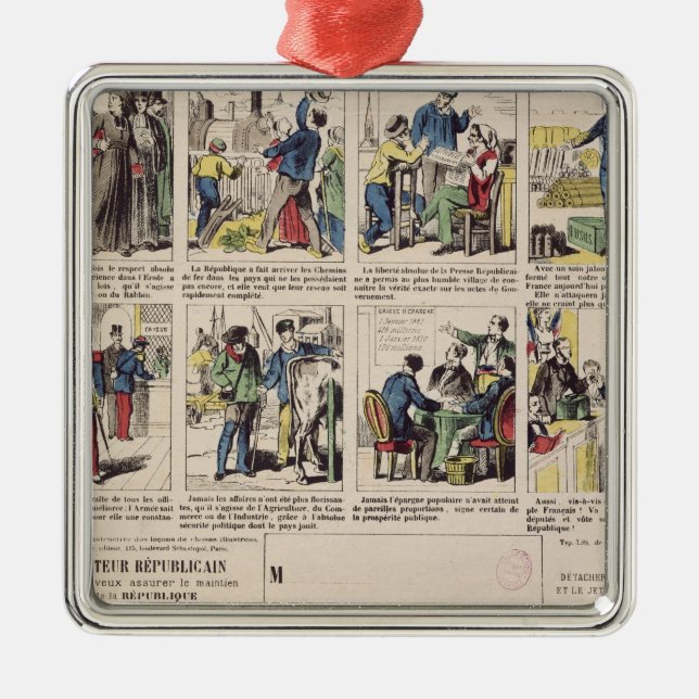 Republican propaganda metal ornament (Front)