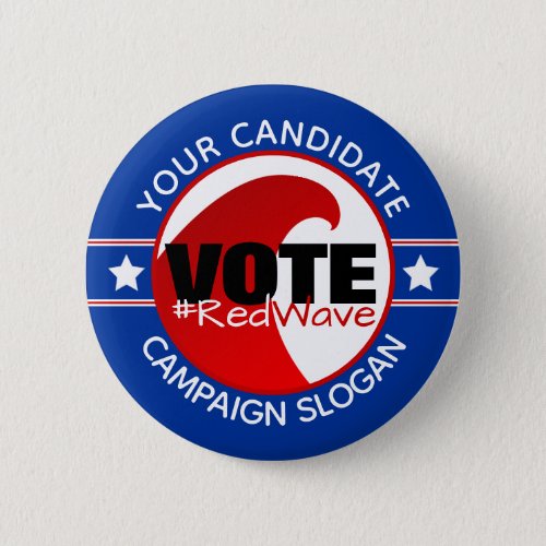Republican Red Wave Your Vote Counts Election 2018 Button