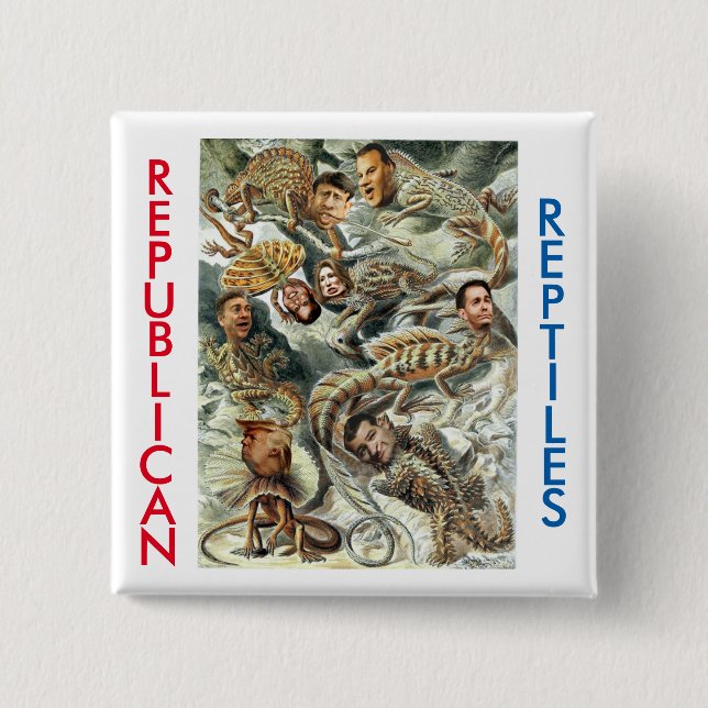 Republican Reptiles 2016 Pinback Button (Front)