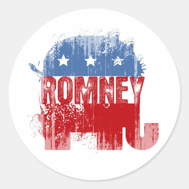 Republican ROMNEY Classic Round Sticker (Front)