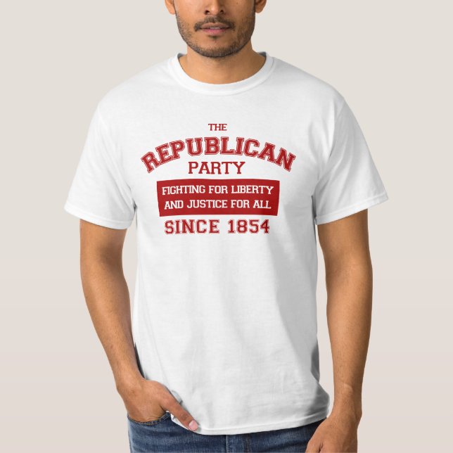 Republican Since 1854 (red print, box) T-Shirt (Front)