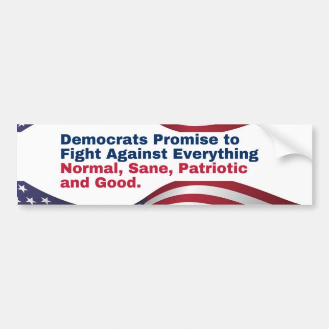 Republican Sticker Anti-Democrat Message (Front)