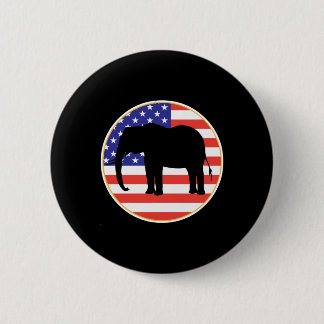 republican symbol elephant design pinback button