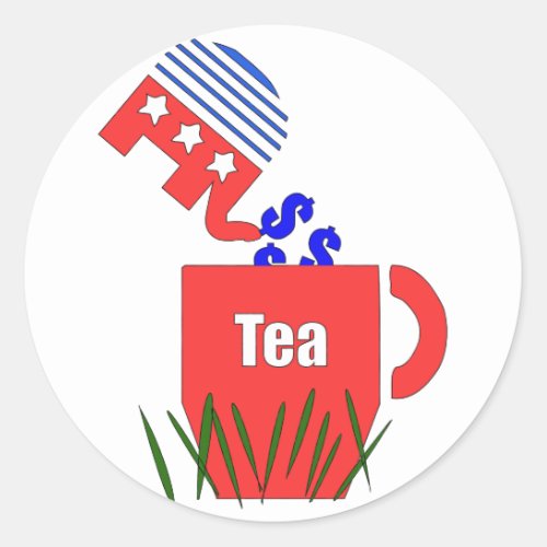 Republican Tea Classic Round Sticker