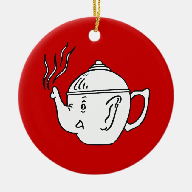 REPUBLICAN TEA PARTY CERAMIC ORNAMENT (Front)