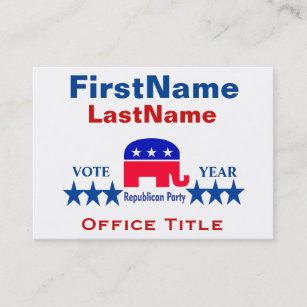 Republican Templates Business Card