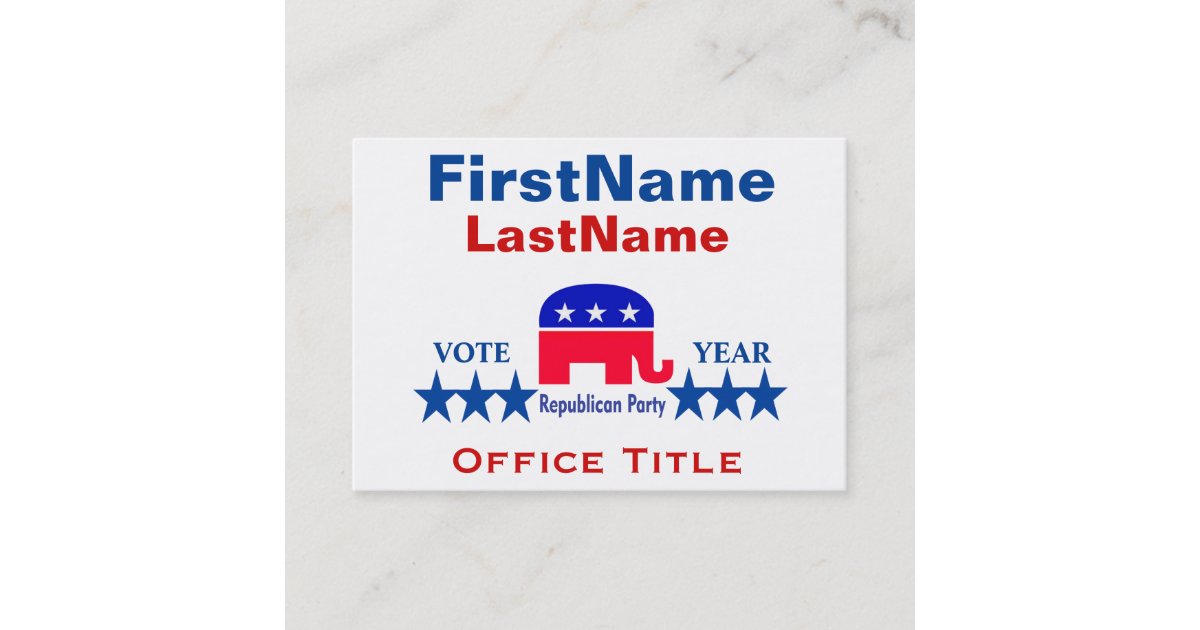 Republican Templates Business Card | Zazzle