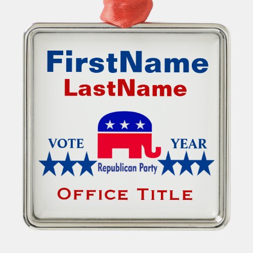 Republican Templates Metal Ornament