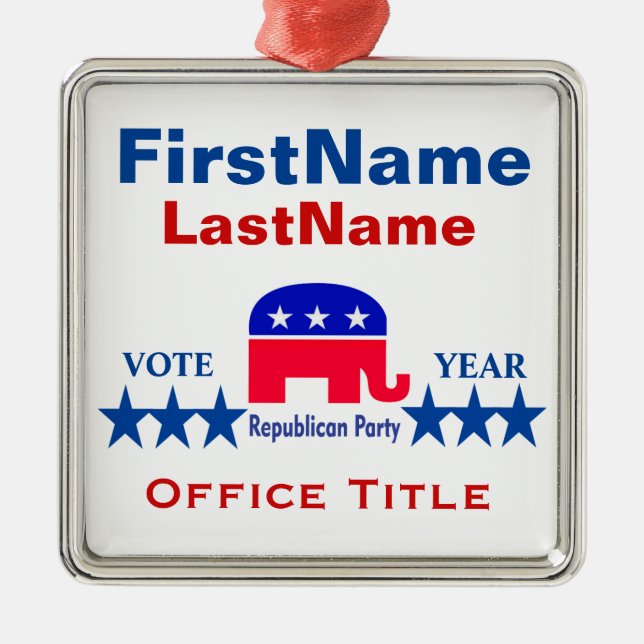 Republican Templates Metal Ornament (Front)
