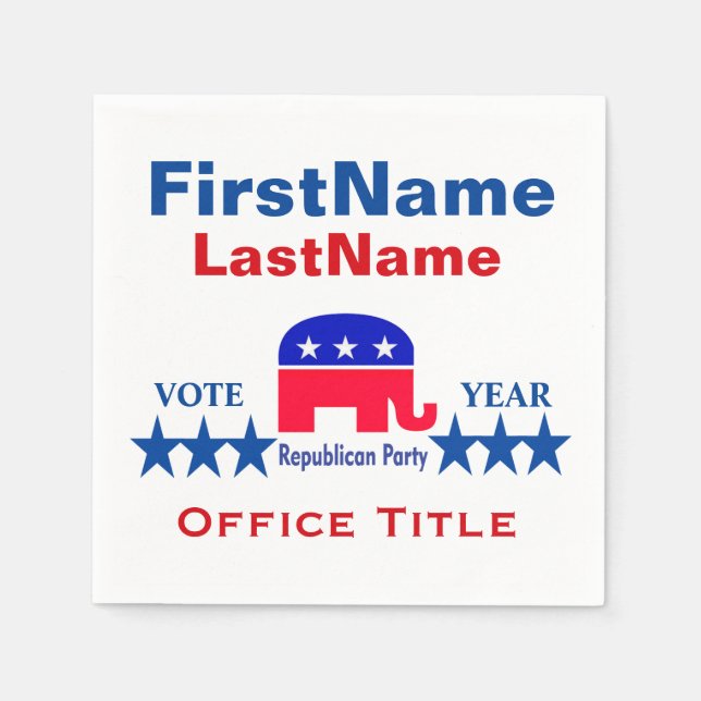 Republican Templates Napkins (Front)