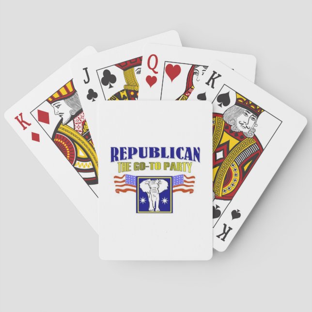 Republican, the go-to party poker cards (Back)