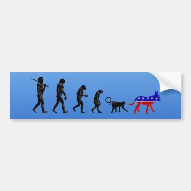 Republican Theory of Devolution Bumper Sticker (Front)