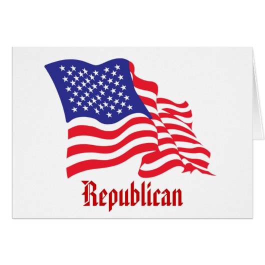 Republican/USA/American Flag Cards (Front Horizontal)
