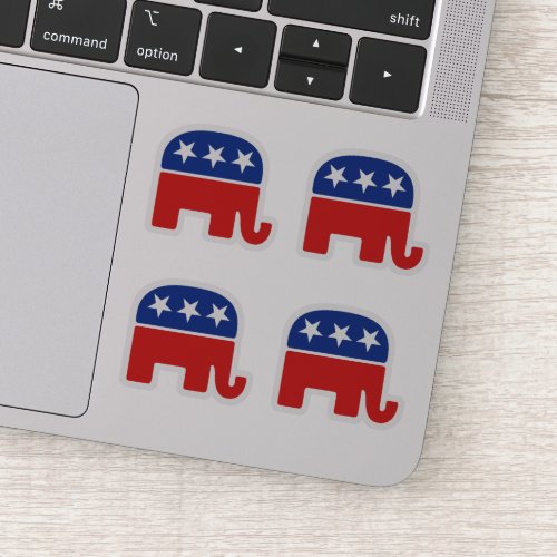 Republican USA GOP Logo red and blue 4x Sticker