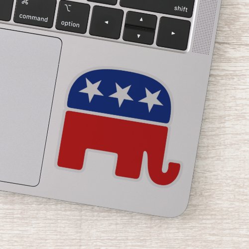 Republican USA GOP Logo red and blue US Politics Sticker