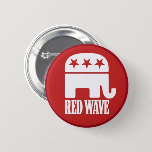 Republican USA GOP Logo Red Wave US Elections Button
