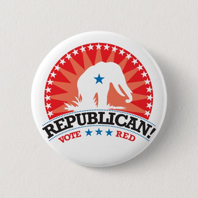 Republican! Vote Red! Button (Front)