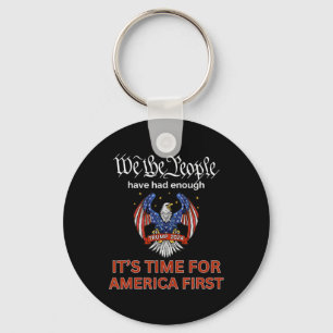 Republican Vote Trump 2024 America First We The Pe Keychain