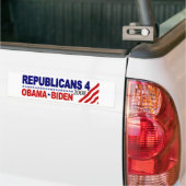 Republicans 4 Obama Biden Bumper Sticker (On Truck)