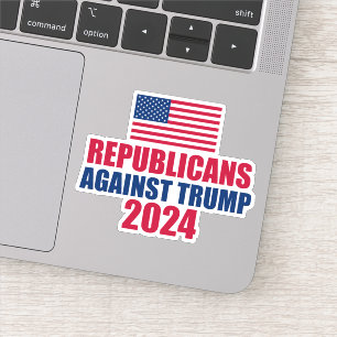 Republicans Against Trump 2024 Election Laptop Sticker