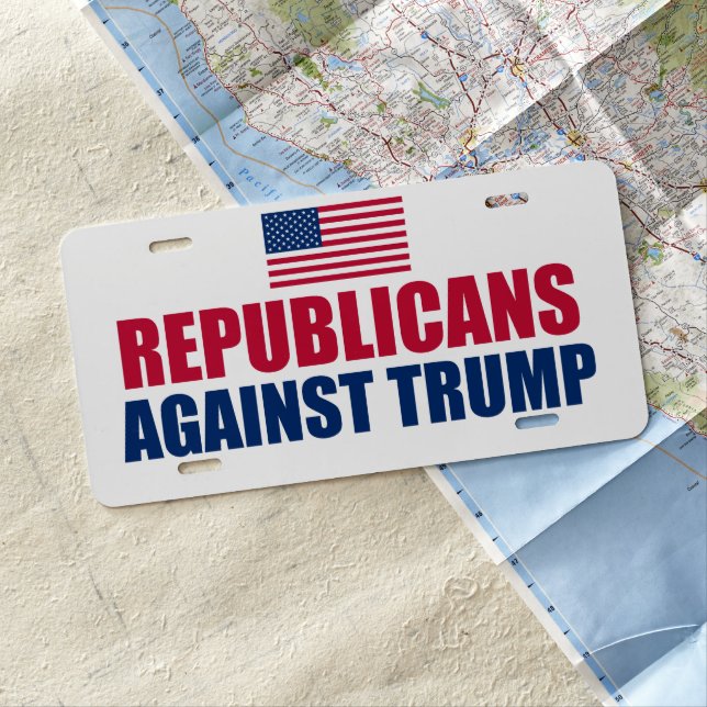 Republicans Against Trump 2024 Election License Plate (In Situ)