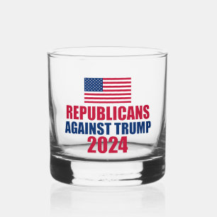 Republicans Against Trump 2024 Election Whiskey Glass