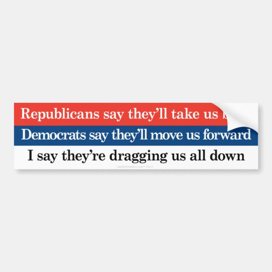 Republicans and Democrats Bumper Sticker | Zazzle.com