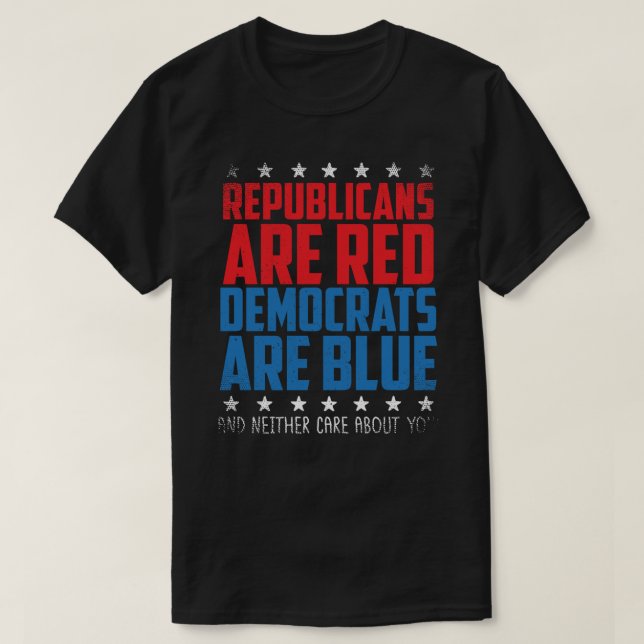 Republicans Are Red, Democrats Are Blue Essential  T-Shirt (Design Front)