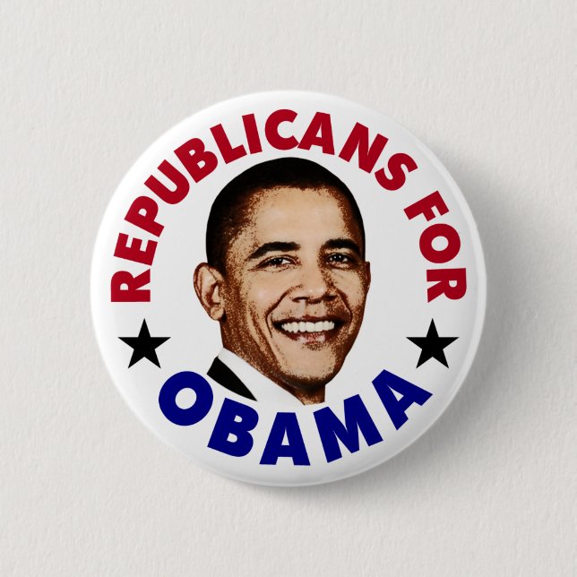 Republicans For Barack Obama Button (Front)