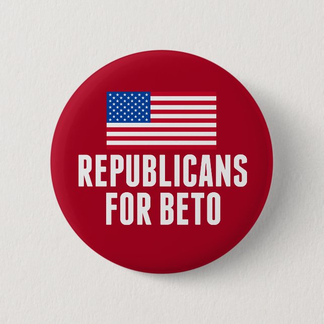 Republicans for Beto O'Rourke 2020 Button (Front)