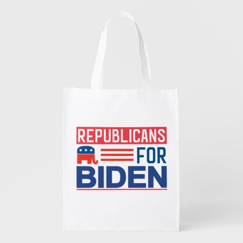 Republicans For Biden 2020 Presidential Election Grocery Bag