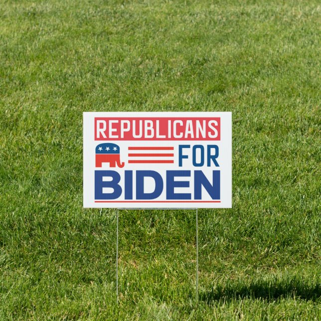 Republicans For Biden 2020 Presidential Election Sign (Insitu)
