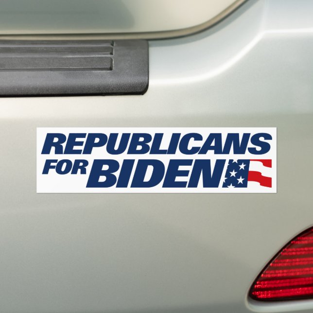 Republicans for Biden 2024 Bumper Sticker (On Car)
