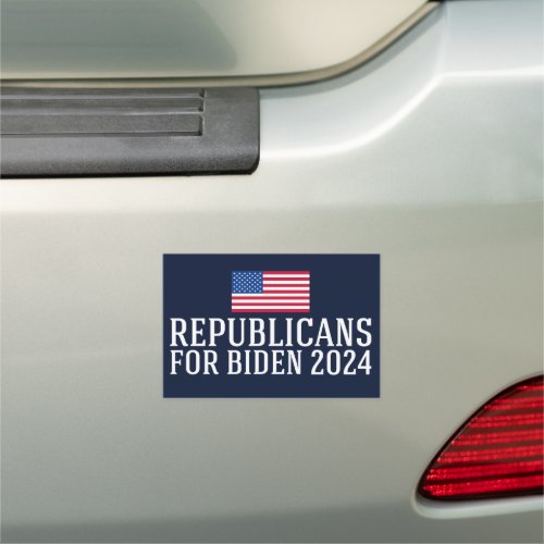 Republicans for Biden 2024 Election Blue Car Magnet