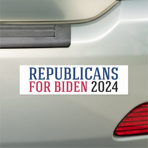 Republicans for Biden 2024 Election Bumper Car Magnet