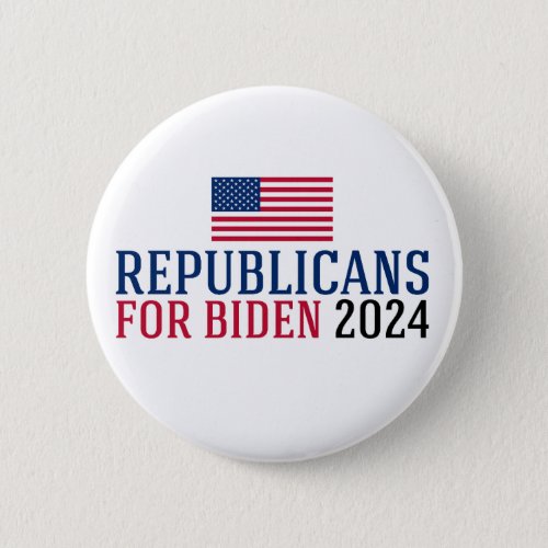 Republicans for Biden 2024 Election Button