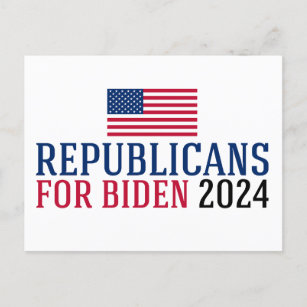 Republicans for Biden 2024 Election Postcard