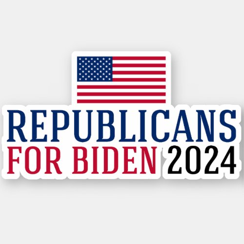Republicans for Biden 2024 Election Sticker