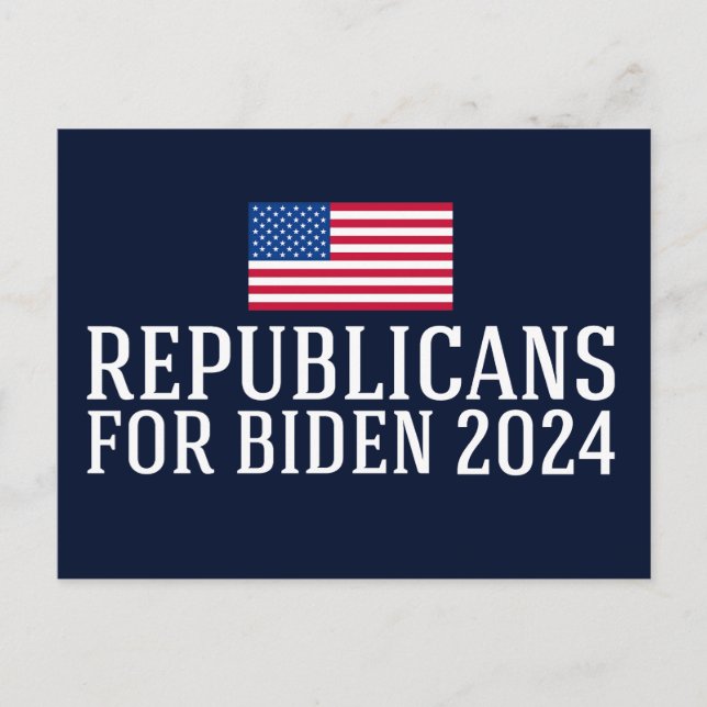 Republicans for Biden 2024 Postcard (Front)