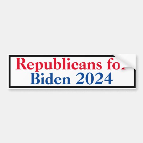 Republicans for Biden Bumper Sticker