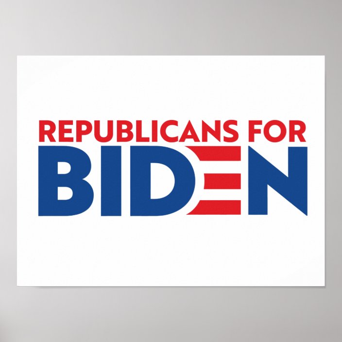Republicans For Biden Campaign Poster Zazzle Com republicans for biden campaign poster zazzle com