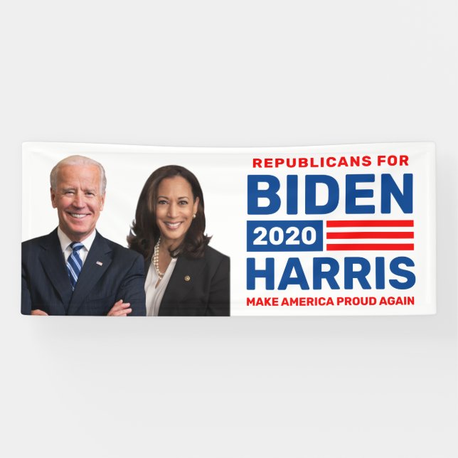 Republicans for Biden Harris 2020 Election Banner (Horizontal)