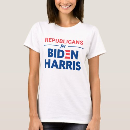Republicans for Biden Harris Custom Text T_Shirt