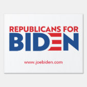 Republicans For Biden Yard Sign (Back)